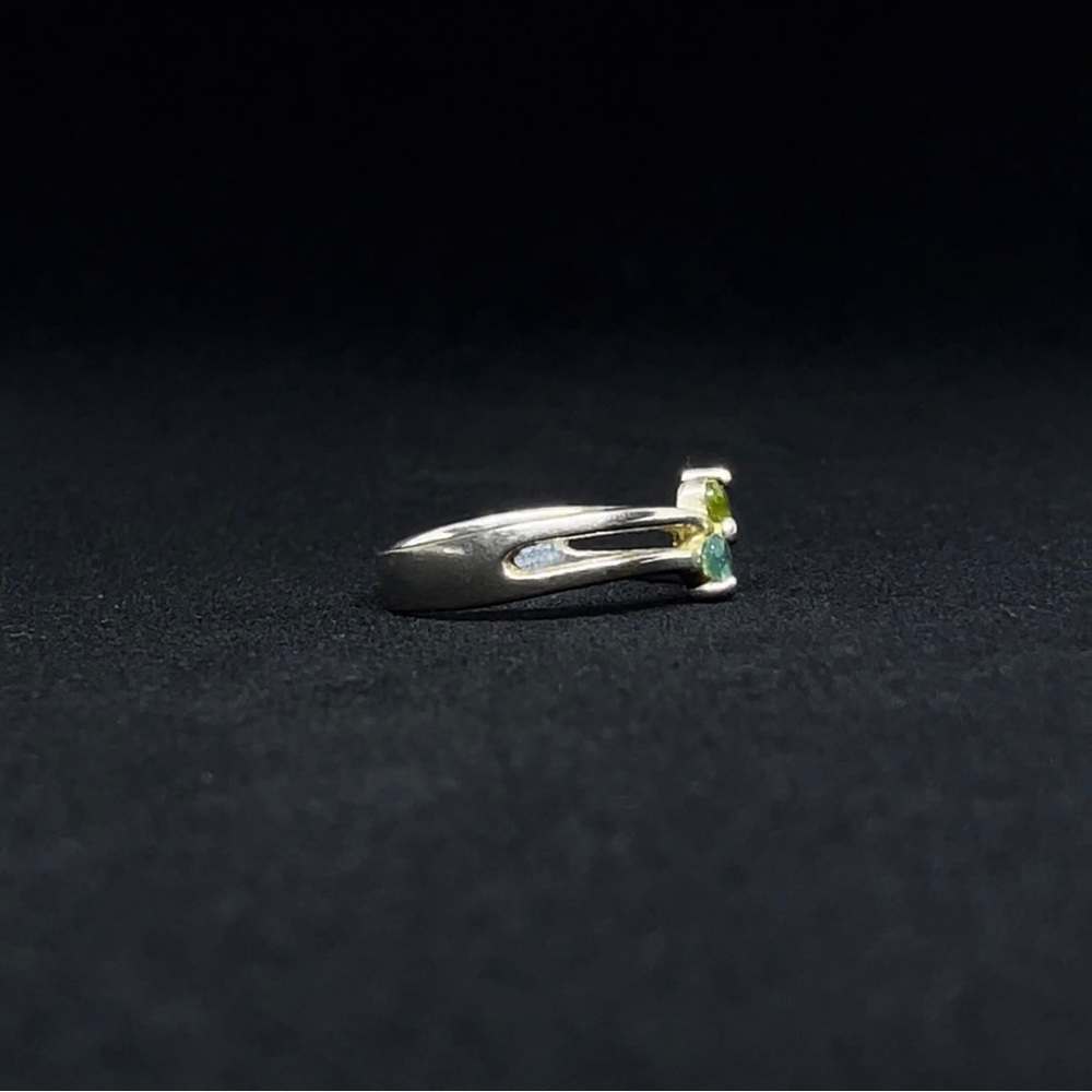 STERLING SILVER RING WITH STONES - Picture 4 of 5